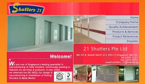 21 Shutters PTE - Roller Shutter Singapore