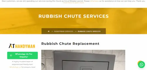 A1 Handyman - Rubbish Chute Repair Singapore