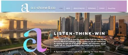 AC Shone & Co. - Divorce Lawyer Singapore (Credit: AC Shone & Co.)