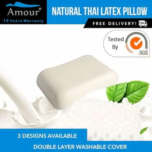 Amour 100% Natural Latex Pillow - Best Pillow in Singapore