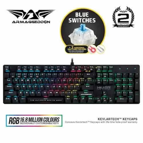 Armaggeddon MKA-11R RGB Raptor - Mechanical Keyboard Singapore