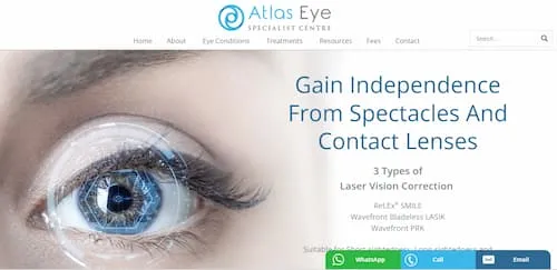 Atlas Eye Specialist Centre - Ophthalmologist Singapore  (Credit: Atlas Eye Specialist Centre)  