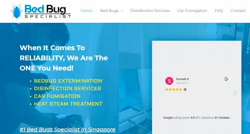 Bed Bug Specialist Singapore - Bed Bug Exterminator Singapore