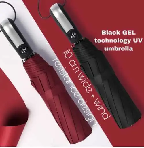 Black GEL technology Automatic UV umbrella  -  Umbrella Malaysia