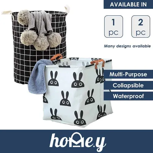 Canvas Standing Laundry Basket - Laundry Basket Singapore (Credit: Home.y)