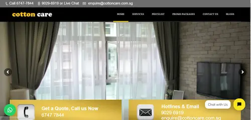 Cotton Care - Curtain Cleaning Singapore