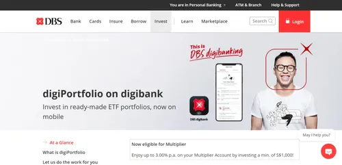 DBS DigiPortfolio - Robo Advisor Singapore (Credit: DBS DigiPortfolio) 