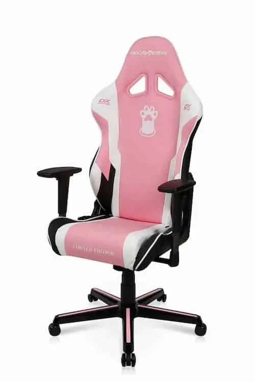 DXRacer Pink Paw Print Conventional Gaming Chair - Gaming Chair Singapore 