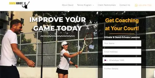 David Kristof Lessons  - Tennis Lessons Singapore