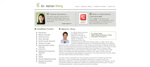 Dr Adrian Wang Psychiatric and Counselling Care - Psychiatrist Singapore (Credit: Dr Adrian Wang Psychiatric) 