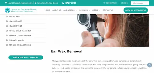 Dr. Lynne Lim - Earwax Removal Singapore