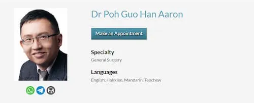 Dr. Aaron Poh - General Surgeon Singapore (Credit: Dr. Aaron Poh)