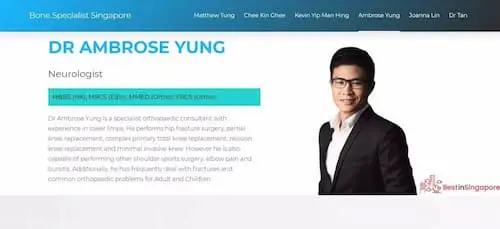 Dr. Ambrose Yung – Bone Specialist SG - Orthopaedic Doctor Singapore 