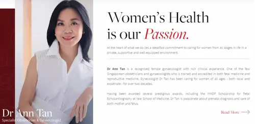 Dr. Anna Tan - Female Gynecologist Singapore