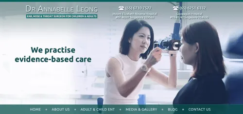 Dr. Annabelle Leong -  ENT Specialist Singapore (Credit: Dr. Annabelle) 