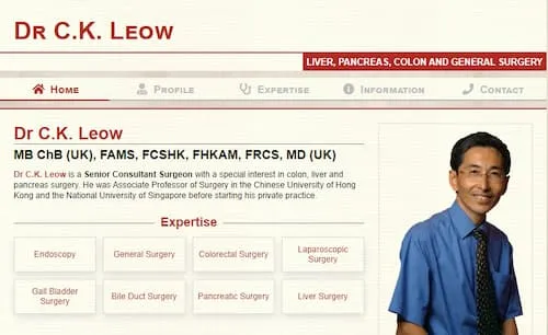 Dr. C.K. Leow - General Surgeon Singapore (Credit: Dr. C.K. Leow)