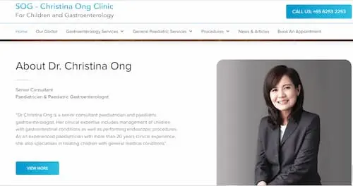 Dr. Christina Ong - Pediatrician Singapore 