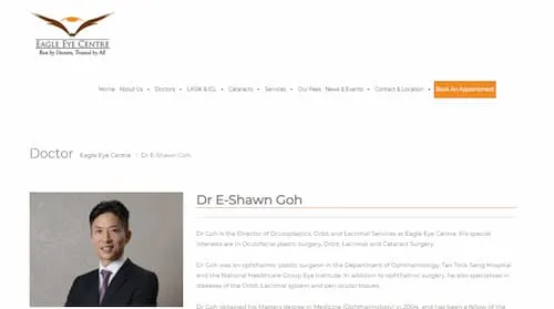 Dr. E-Shawn Goh - Oculoplastic Surgeon Singapore (Credit: Dr. E-Shawn Goh)