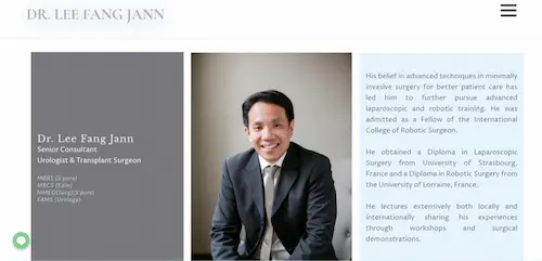 Dr. Lee Fang Jann - Urologists Singapore