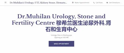 Dr. Muhilan - Urology, Stone and Fertility Centre - Urologist Malaysia