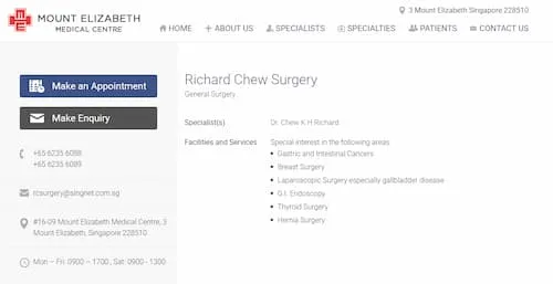 Dr. Richard Chew - General Surgeon Singapore (Credit: Dr. Richard Chew)