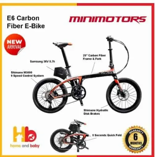 E6 Fold E-bike  -  Electric Bike Singapore 