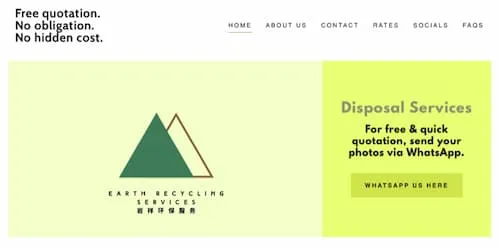 Earth Recycling Services - Disposal Services Singapore (Credit: Earth Recycling Services)