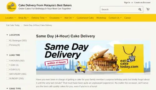 Eat Cake Today - Cake Delivery KL Selangor