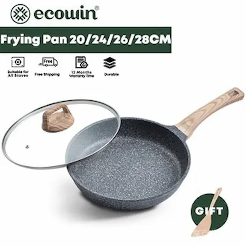 Ecowin Medical Stone Non-stick Frying Pan - Frying Pan Singapore 