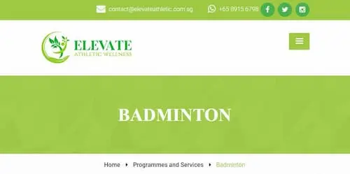 Elevate Athletic Development -Badminton Class Singapore