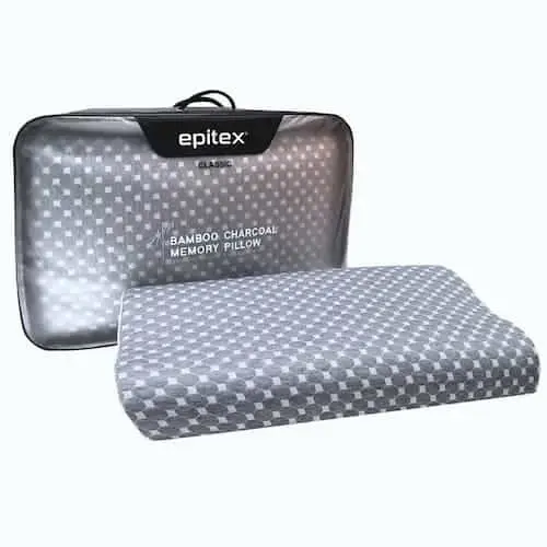 Epitex Charcoal Shredded Memory Foam Neck Support Pillow - Memory Foam Pillow Singapore