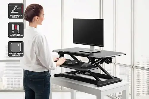 Ergolux DuoPro Height Adjustable Sit Stand Desk Riser - Sit Stand Desk Sydney