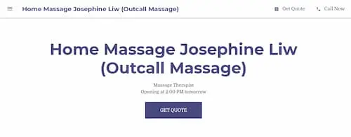 Home Massage Josephine Liw  - Home Massages Singapore