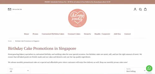 Honeypeachsg Bakery - Cake Delivery Singapore