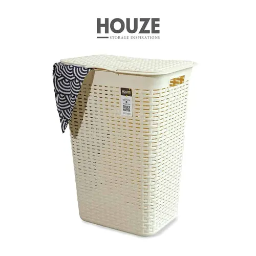 Houze Rattan Tall Laundry - Laundry Basket Singapore (Credit: Houze)  