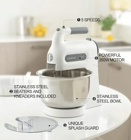 Kenwood Chefette Metal Bowl Hand Mixer HM680 - Hand Mixer Singapore