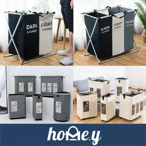 Laundry Basket Bag with Multiple Compartments - Laundry Basket Singapore (Credit: Home.y)