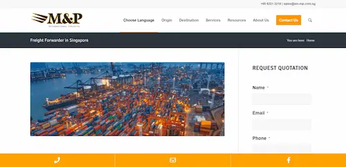 M&P International Freights - Freight Forwarder Singapore 
