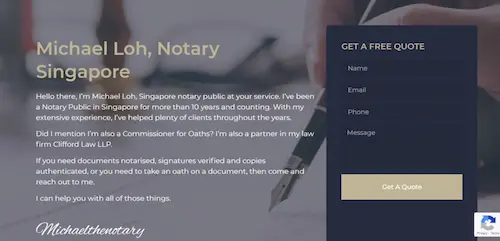 Michael, The Notary - Notary Public Singapore