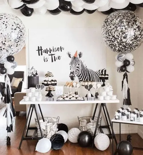 Monochrome - Party Themes Singapore (Credit: Pinterest)