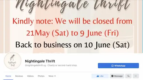 Nightingale Thrift Shop - Thrift Stores Singapore