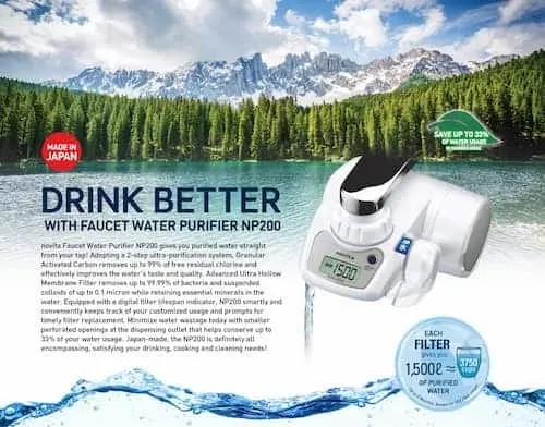 Novita Faucet Water Purifier NP200 - Water Filter Singapore 