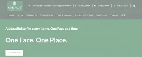 One Face Skin & Aesthetics Clinic - Pigmentation Treatment Singapore 