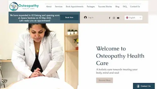 Osteopathy Health Care - Osteopath Singapore