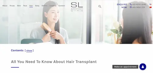 SL Aesthetic Clinic - Hair Transplant Singapore