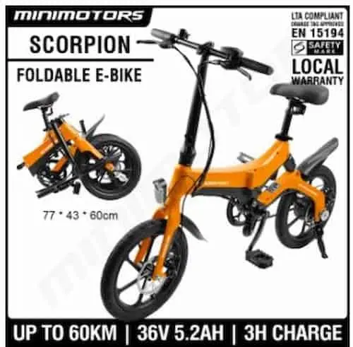 Scorpion Electric Bike  -  Electric Bike Singapore