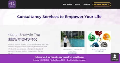 Sherwin Tng Geomancy - Life Coaches Singapore (Credit: Sherwin Tng Geomancy)  