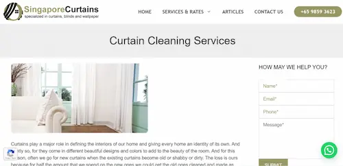 Singapore Curtains - Curtain Cleaning Singapore