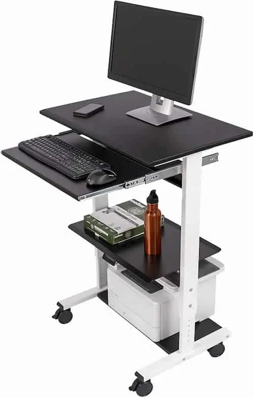 Stand Up Desk Mobile Rolling Adjustable Height Standing Workstation - Sit Stand Desk Sydney