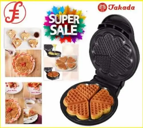 Takada Heart-shaped Waffle Maker TK-L12  - Waffle Maker Singapore